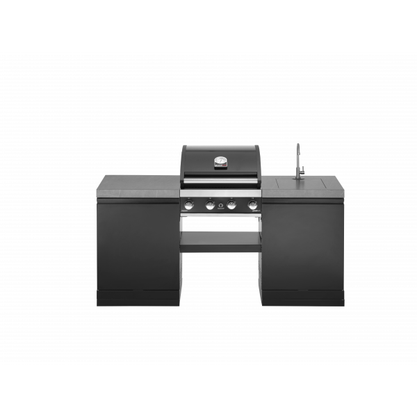 Grandpro Square Island buitenkeuken met spoelbak inclusief Premium G4 barbecue